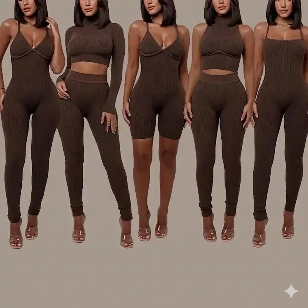 Women's Crop Top and Leggings Training Set