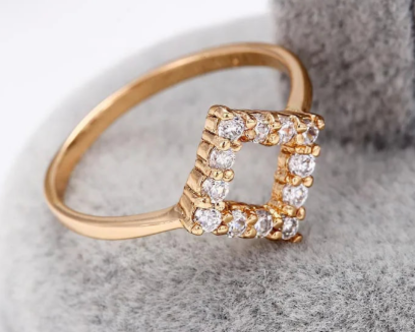 Xuping Fashion Stylish Lady Party Square Shape Rings