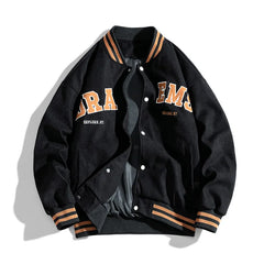 Autumn Letter Men's Jacket Baseball Jacket Teenager Couple Outerwear Men's American Fashion Baseball Jacket