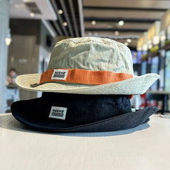 Unisex Anti-Ultraviolet Outdoor Bucket Hat for Adults Double Brim Sunshade Cowboy Hat for Hiking Fishing Parties Travel