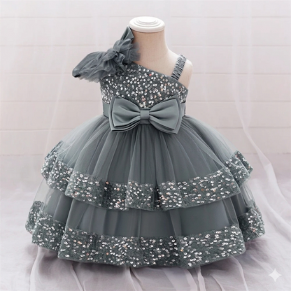 Competitively Priced Short Off-Shoulder Sequin Dress for Baby Girls OEM ODM Party Style Princess Dress Children.