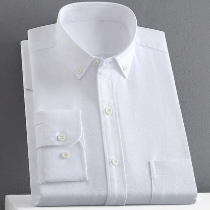 Men's Yarn-Dyed Oxford Shirt – Long Sleeve Cotton