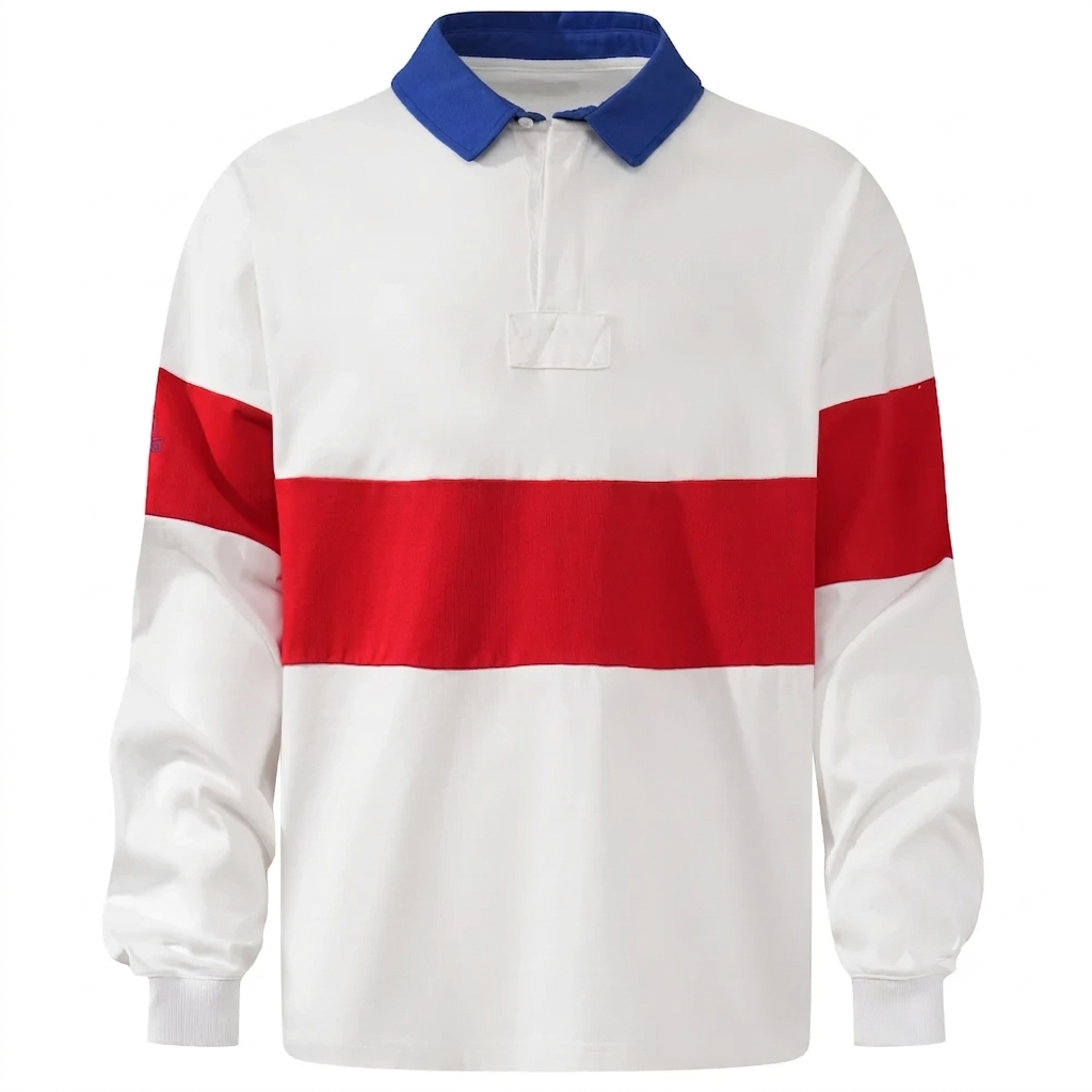 Custom Embroidered Men's Long Sleeve Cotton Golf Polo Shirt for Casual and Sports Wear