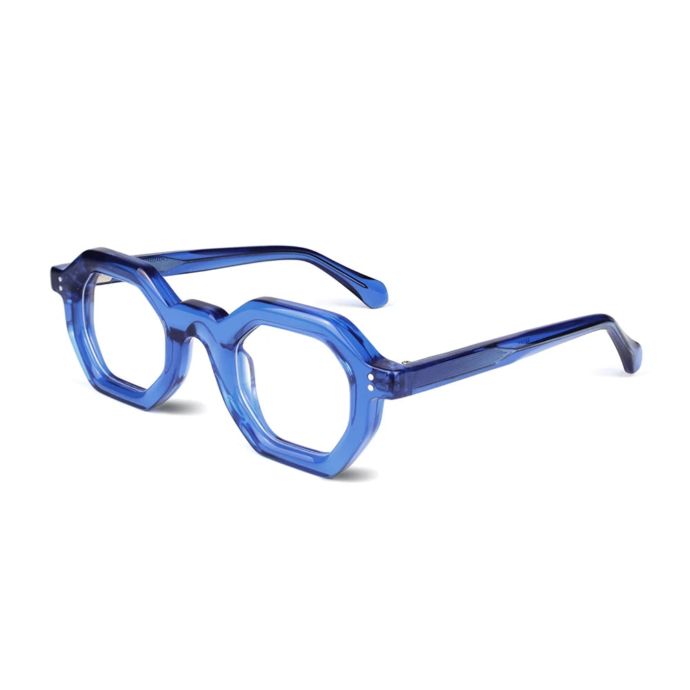 MCROONS Business Square Acetate Glasses — Full Rim, Men