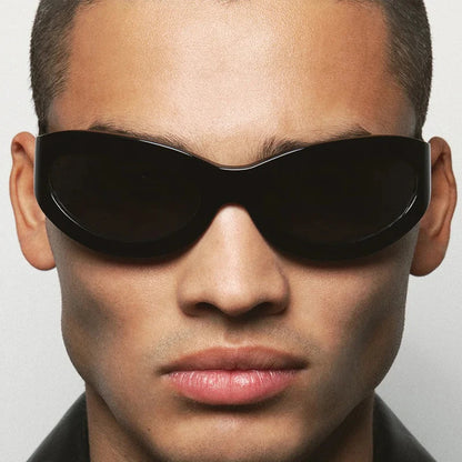 MCROONS Retro Rectangle Acetate Sunglasses — UV400 TAC Lens, Unisex