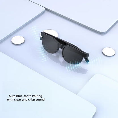 MCROONS smart audio glasses with charging case