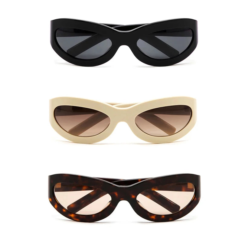 MCROONS Retro Rectangle Acetate Sunglasses — UV400 TAC Lens, Unisex