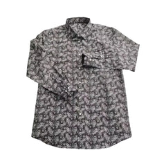 New Summer Men's Cotton Linen Loose Print Shirt Youth Casual Breathable Comfortable Vacation Shirt Men