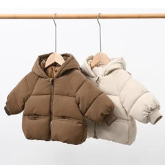 Winter Children's Coat Thickened Baby Boys Girls Hooded Jacket Long Sleeved Warm Kids Clothes