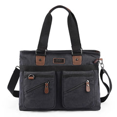 2023 Men Canvas Shoulder Messenger Bag Business Unisex Briefcase High Quality Laptop Chest Bag Outdoor