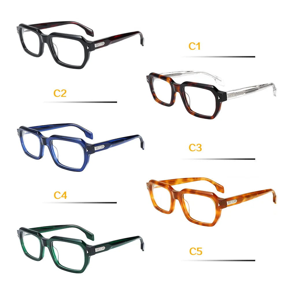 MCROONS Rectangle Acetate Glasses — Full Rim, Unisex — view 5