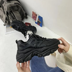 Thick Soled Daddy Shoes for Women New Spring and Autumn Increase With Small White Casual Sports