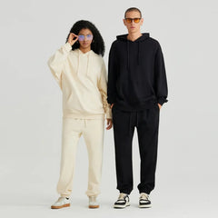 350gsm Cotton Unisex Hoodies Custom Print Embroidery Logo Mens Sweatshirt Pullover Heavyweight Oversized Man Tracksuits