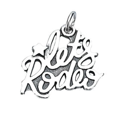 TY00562 Retro Style Silver Women's Anniversary Let's Rodeo Emotion Shape Pendant & Charm