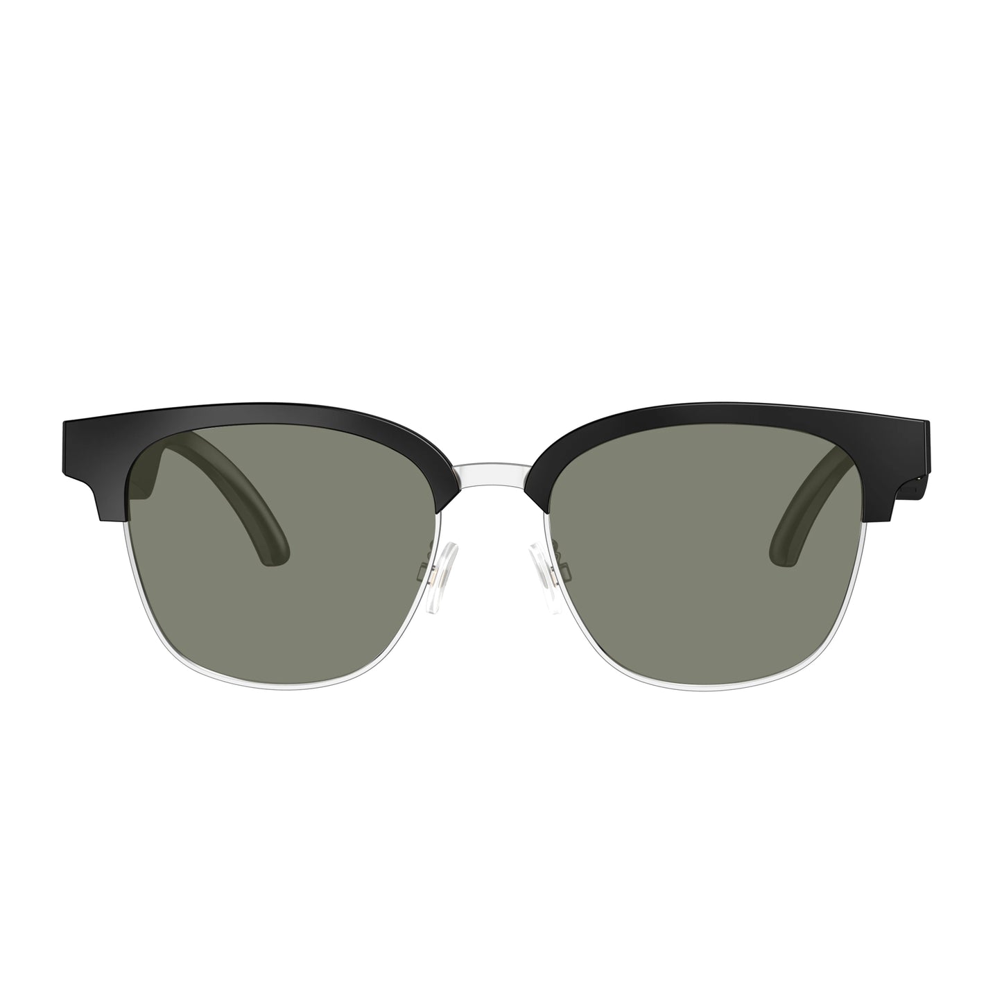 Silver frame gradient lenses