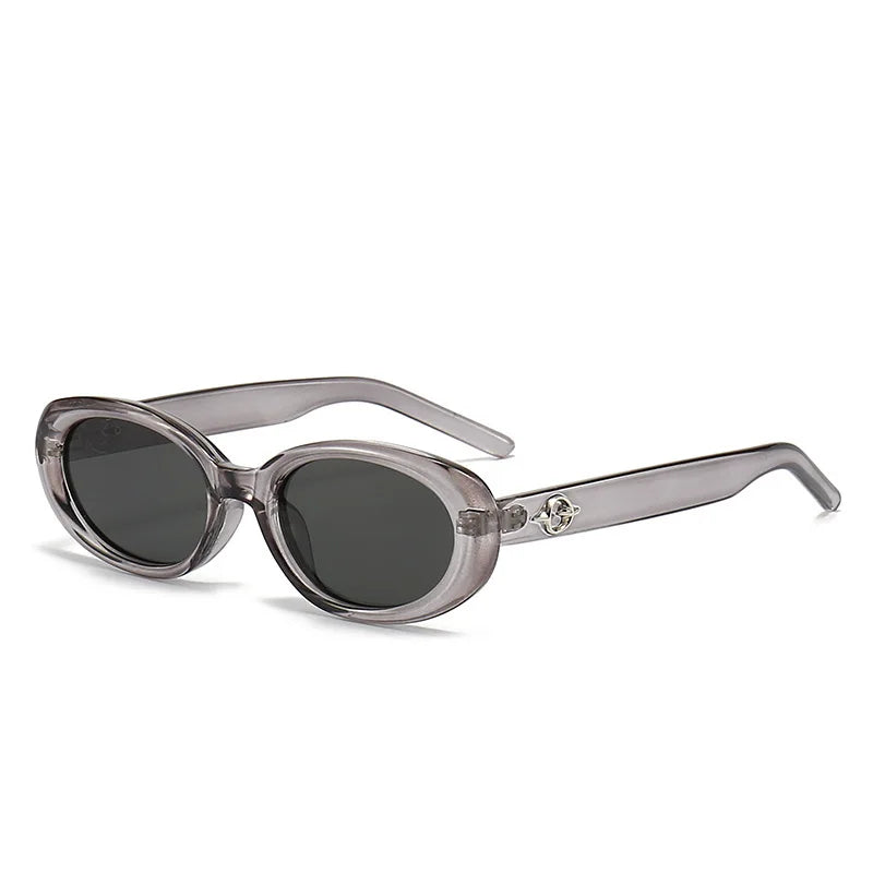 MCROONS Retro Small Frame Sunglasses - Grey