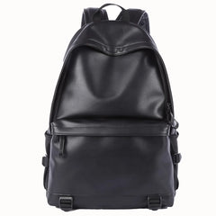 Waterproof PU Leather Bags for Men's Backpack Bag School Leather Laptop Backpack