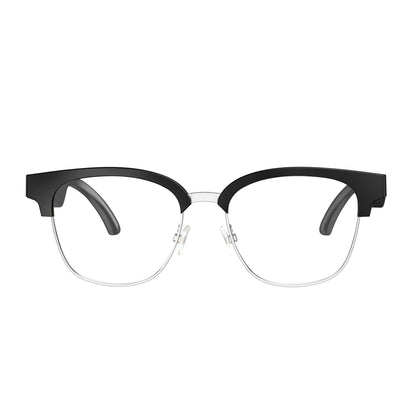 Silver frame clear lenses
