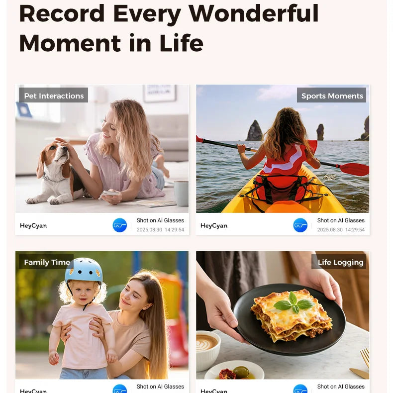 Camera sunglasses life logging