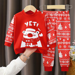New Autumn and Winter Children's Suit Long Sleeve Casual Boy's Suit Trousers Cotton Children's Suit