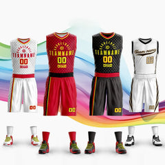 Top Quality Tackle Twill Heat-press Basketball Jerseys Sets National Basketball Association Uniforms Breathable Mens Sportswear