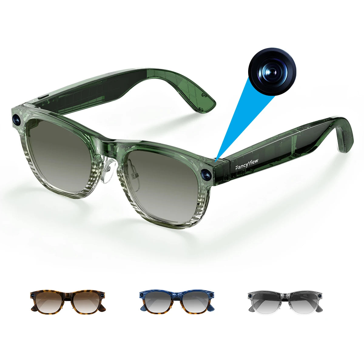 Smart camera sunglasses side view