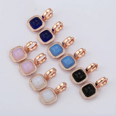 Xuping Gold Jewellery Handmade Jade Earrings Accessories Women Earrings, DIY Modern Charm Pendant Earring, Aretes De Mujer