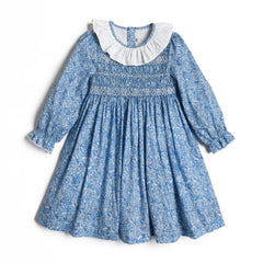 Ready to Ship  Kids Dress Frocks Hand Smocked Children Clothing Smock Toddler Girls Clothes Baby Girl Dresses