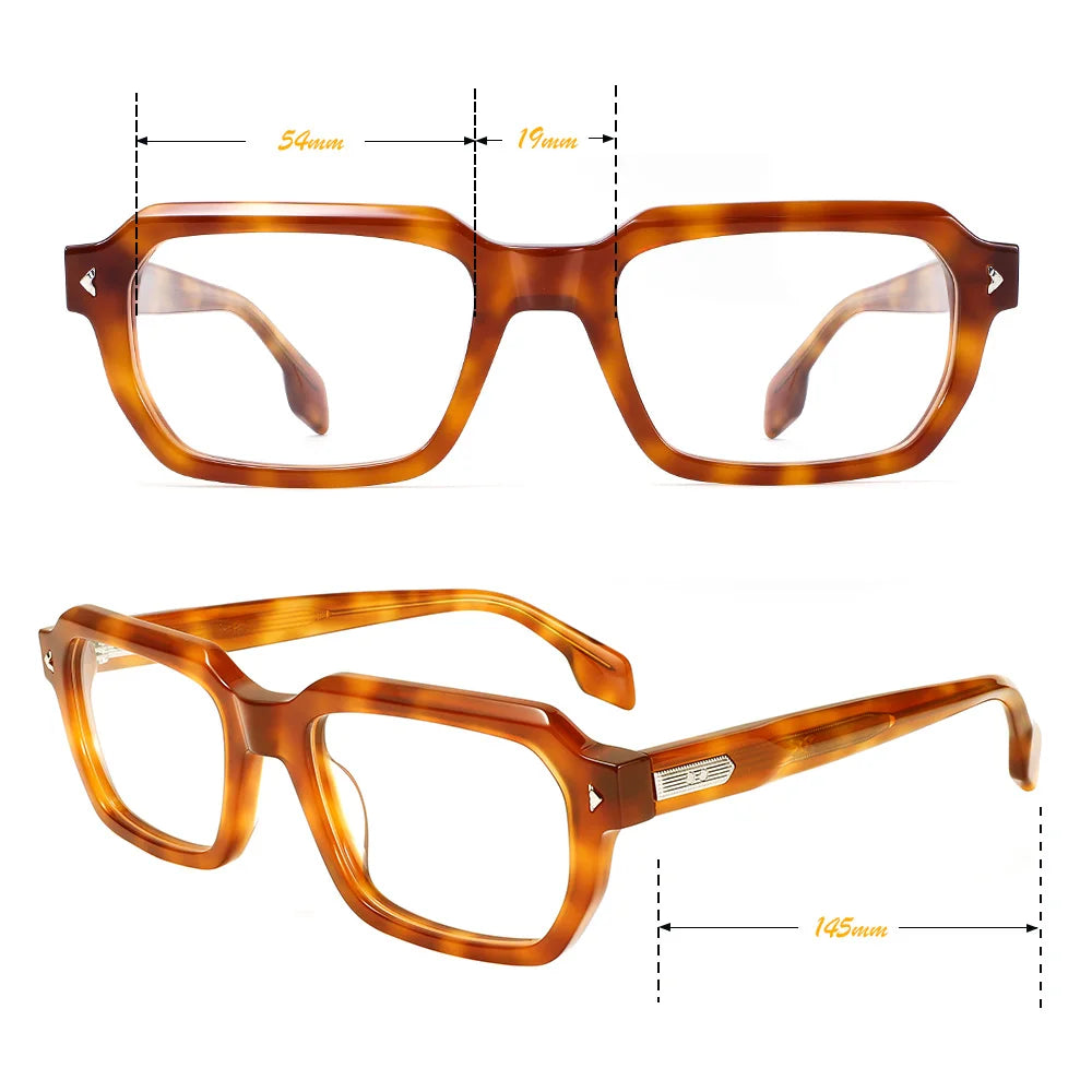 MCROONS Rectangle Acetate Glasses — Full Rim, Unisex — view 3