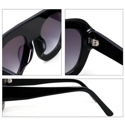 MCROONS Oversized Luxury Acetate Sunglasses, CR39 Lens, Unisex