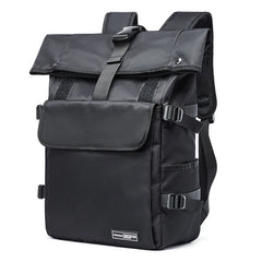 MOYYI  Roll-top Men's Laptop Backpack Waterproof Outdoor Travel Backpack for Man Sport Camping Polyester Backpacks