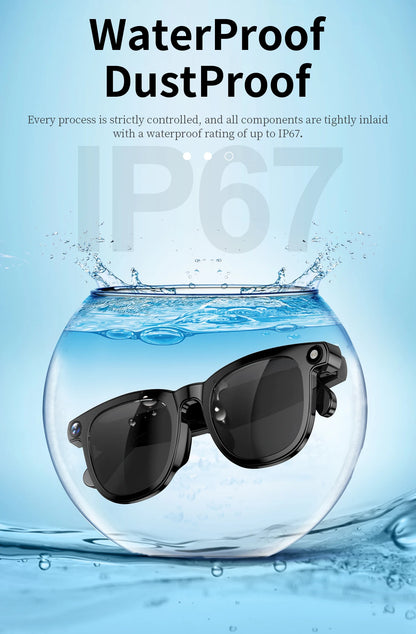 Camera goggles worn outdoors