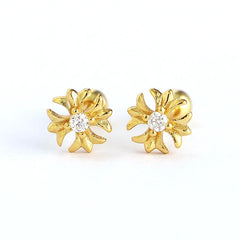 KR Europe and America S925 Silver Ear Bone Nails Ins Cross Screws Earrings Sleep Without Removing Earrings  for Women