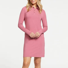 Custom Logo Women's Long Sleeve Tennis Polo Dress Wholesale Sports Golf Apparel with Sweet Style for Teachers and Office Staff
