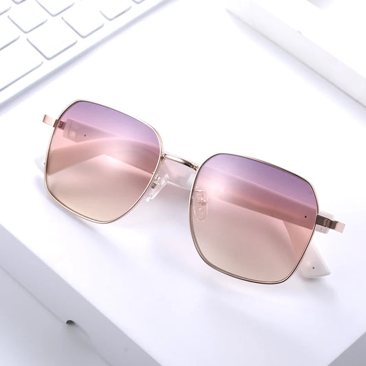 MCROONS women's oversized smart sunglasses pink
