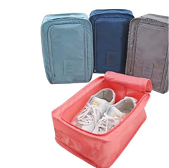 Folding Polyester Travel Shoes Package Bag Waterproof Shoes Storage Bag Zipper Shoe Bag