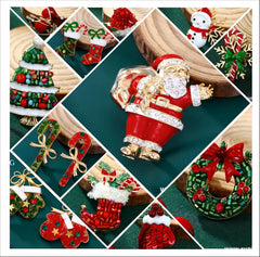 XUPING Christmas Brooch Pin Gifts Parties Fashion Jewelry Brooches Women Rhinestone Holidays Decoration Fine Brooch