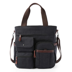 Wholesale Business Retro Shoulder Bag Men Durable Canvas Office Crossbody Bags Vintage Messenger Bag for Male