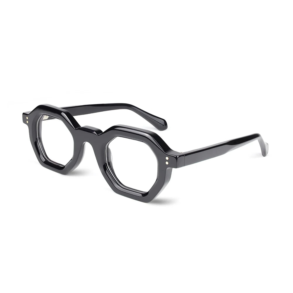 MCROONS Business Square Acetate Glasses — Full Rim, Men
