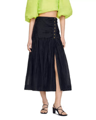 2023 New Arrival Casual Elegant Black Women Dress Hot Selling Custom Lady Long Mini Skirt