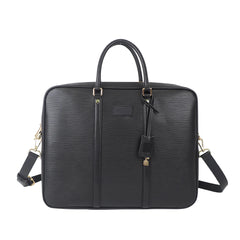 NOVOTE Custom logo Briefcase Bag for Men Woman Vegan Leather Portable with Shoulder Strap Laptop Bag Organizer Office Bag