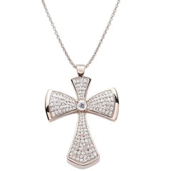Fine Jewelry Cross Pendant & Charms Sterling Silver Jewelry Religious Party Zircon Sterling Silver 925 Jewellery Pendant Chain