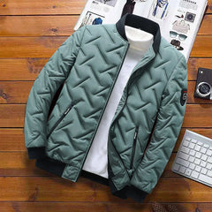 New Winter and Spring Men's Jacket Casual Warm Thicken Down Coats Zipper Closure Vintage Style Waterproof Outwear