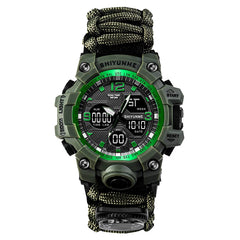 1509P D Athletic Hot Jam Tangan Analog Digital Watch 5 Atm Waterproof Custom Watch Camouflage Green Sport Watch for Men