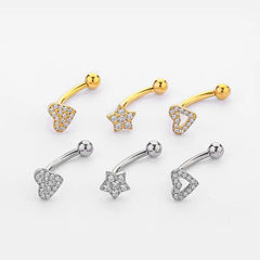 YW NEW 16G Rook Piercing Jewelry Eyebrow Rings G23 Titanium Heart Shape Cartilage Hoop Rook Daith Earrings Tragus