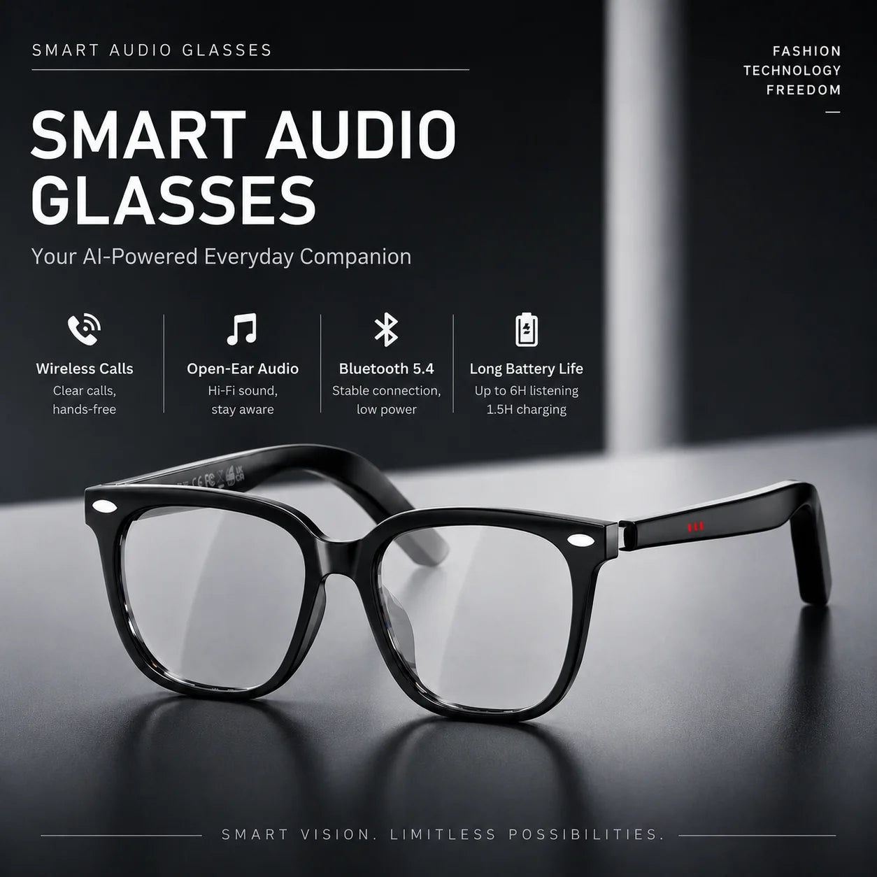 Audio glasses worn