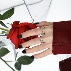 Modern 925 Sterling Silver Open Ring with Bold Abstract Sculptural Design Organic Irregular Shape Fine Jewelry for Stylish Women