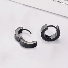 Minimalist 18K Gold Plated Jewelry Stainless Steel Hoop Chunky Earrings Fashion Women Huggie Earrings