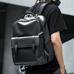 Mate Elan PU Leather Laptop Bags for Men Rucksack Waterproof Business PU Leather Backpack