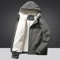 Winter Fleece Jacket Thick Warm Loose Oversized Vintage Top With Hood Zipper Casual Jacket Hoodie